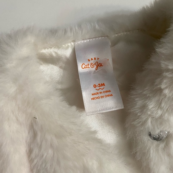 Cat & Jack Infant Girls Red Sparkle Bow Christmas Party Dress jacket - Picture 7 of 16